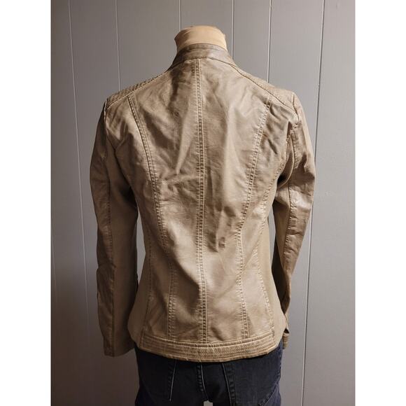 Sebby Collection - Women's Small Vegan Leather Bomber Jacket - Picture 6 of 11